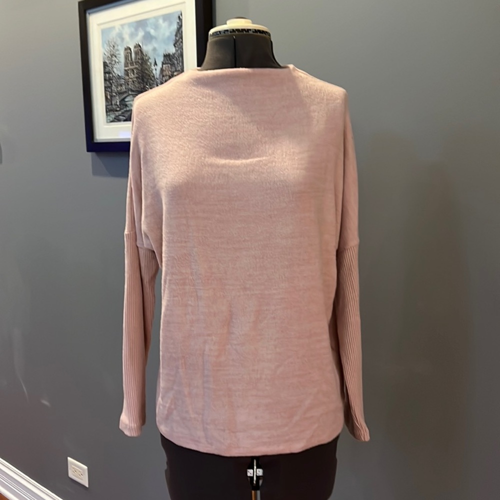 Pink sweater for multi use, cover up, dressy, casual. H&M XS